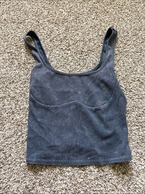 Women’s Ribbed Tank Top in Charcoal